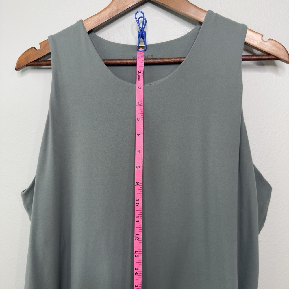 REI Co-Op Womens XL Sun Up Tank Travel Casual Midi Dress Sage Athleisure Stretch - Picture 10 of 11